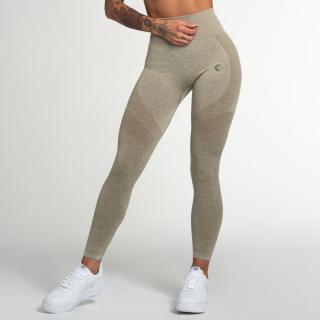 Legíny Gym Glamour Fusion Khaki bezešvé Velikost: L