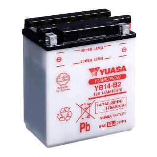 Konvenční motocyklová baterie BS-BATTERY BB14-B2 (YB14-B2) Včetně balení kyseliny