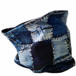 Sportovní nákrčník: Modrý denim  obvod 53-58cm