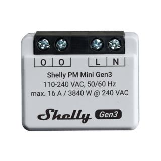 Shelly Gen3 PM Mini, měřící modul, WiFi