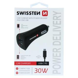 SWISSTEN CL ADAPTÉR POWER DELIVERY USB-C A USB 2,4A 30W POWER + KABEL MICRO USB