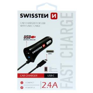 SWISSTEN CL AUTONABÍJEČKA USB-C A USB 2,4A POWER