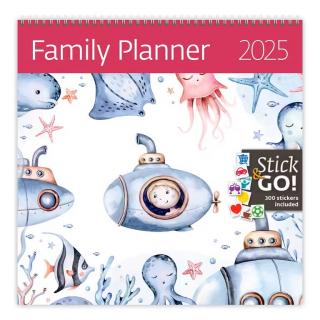 Nástěnný kalendář Family Planner 2025 300x300 mm