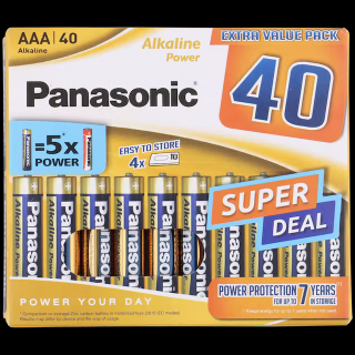 Baterie AAA Panasonic 40 kusů (Baterie AAA Panasonic 40 kusů)