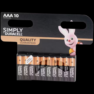 Baterie Duracell Simply AAA (Baterie Duracell Simply AAA 10 kusů)