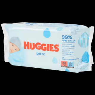 Dětské utěrky Huggies Pure (Tyto dětské ubrousky jsou to nejlepší pro vaše miminko s citlivou pokožkou 56 ks)