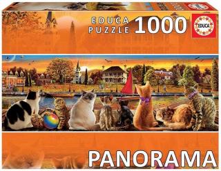 Educa Panoramatické Kočky na nábřeží 1000 dílků (Educa Panoramatické Kočky na nábřeží 1000 dílků)