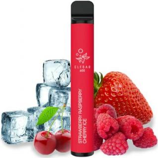 ELF BAR - Strawberry Raspberry Cherry Ice 20mg (Jednorázová elektronická cigareta ELF BAR 600 - Ledová jahoda, malina a třešeň 20mg)