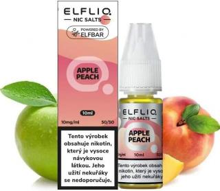 ELFLIQ Nic SALT Apple Peach 10ml (Liquid ELFLIQ Nic SALT Apple Peach 10ml - Vyvážený mix sladké broskve a jemně kyselého zeleného jablka)