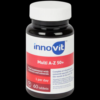 Innovit Multi A-Z 50+ 60 tablet (Veganský doplněk stravy s vitamíny a minerály)