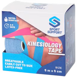 Kinesiologická páska Sport Support 5 m × 5 cm (Srolovaná 5metrová tejpovací páska, lze snadno ustřihnout požadovanou délku)