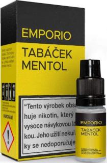 Liquid EMPORIO Tobacco - Menthol 10ml (Liquid EMPORIO Tobacco - Menthol 10ml - Směs tradičních tabáků. Lehkou svěžest dodává mentol)