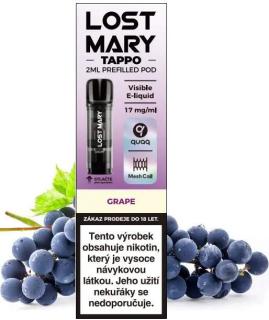 Lost Mary Tappo Grape 17mg  (Předplněná cartridge LOST MARY TAPPO o objemu 2ml s příchutí hroznového vína)