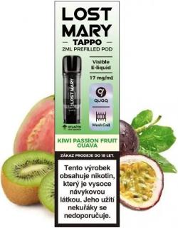 Lost Mary Tappo Kiwi Passion Fruit Guava 17mg  (Předplněná cartridge LOST MARY TAPPO o objemu 2ml s příchutí kiwi, marakuji a guavy)