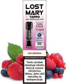 Lost Mary Tappo Mix Berries 17mg  (Předplněná cartridge LOST MARY TAPPO o objemu 2ml s příchutí lesních plodů)