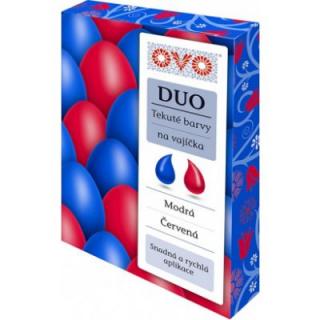 Ovo Tekuté barvy duo Modrá/Červená 2 barvy á 20 ml : 1 sáček (20 ml) (Ovo Tekuté barvy duo Modrá/Červená 2 barvy á 20 ml : 1 sáček (20 ml))