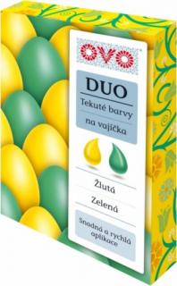 Ovo Tekuté barvy duo Zelená/Žlutá 2 barvy á 20 ml : 1 sáček (20 ml) (Ovo Tekuté barvy duo Zelená/Žlutá 2 barvy á 20 ml : 1 sáček (20 ml))