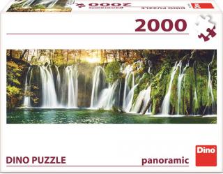 Puzzle Dino - Plitvické vodopády 2000 (DINO Panoramatické puzzle Plitvické vodopády 2000 dílků)