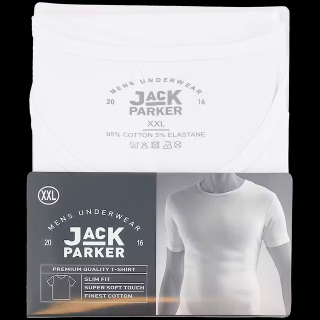 Tričko Jack Parker (Toto pohodlné bílé tričko vypadá elegantně pod košilí nebo jako základní kousek k džínám)