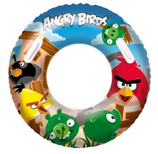 Velký nafukovací kruh s úchyty Angry Birds 91cm (Velký nafukovací kruh s úchyty Angry Birds 91cm)