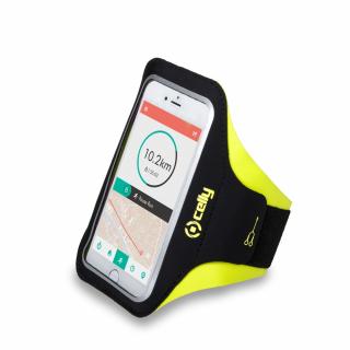 CELLY Armband neoprénové sportovní pouzdro, XL, pro mobily do 5, žluté