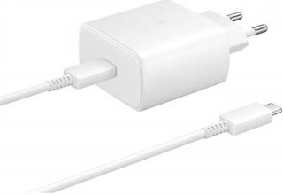 SAMSUNG nabíječka + kabel USB-C/USB-C, 1,8 metru, rychlonabíjení, 45 W Barva: Bílá