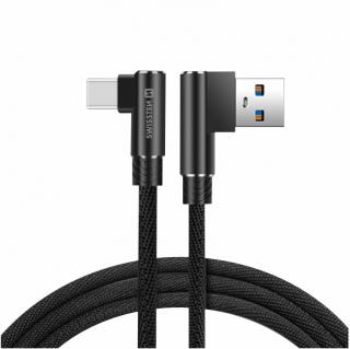 SWISSTEN textilní datový kabel Arcade USB-A / USB-C, délka 1,2 m