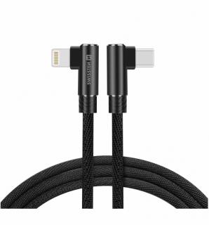 SWISSTEN textilní datový kabel ARCADE USB-C / Lightning, délka 1,2 m