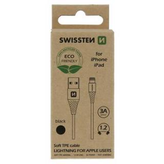 SWISSTEN TPU datový kabel USB-A / Lightning, délka 1,2 m (EKO BALENÍ) Barva: Černá