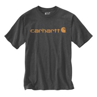 CARHARTT CORE LOGO T-SHIRT S/S CARBON HEATHER Velikost: L