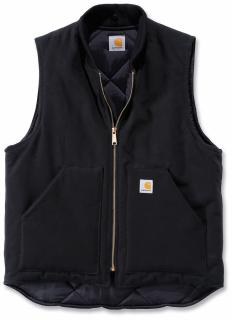 CARHARTT DUCK VEST ARCTIC QUILT LINED BLACK Velikost: L