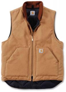 CARHARTT DUCK VEST ARCTIC QUILT LINED CARHARTT BROWN Velikost: L