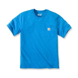 CARHARTT K87 POCKET S/S T-SHIRT MARINE BLUE HEATHER S Velikost: S