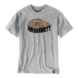 CARHARTT S/SLEEVE CAMO C GRAPHIC T-SHIRT HEATHER GREY Velikost: L