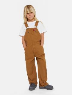 KIDS DUCK CANVAS BIB OVERALL RINSED BROWN DUCK Velikost: L