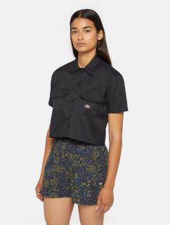 WORK SHIRT CROPPED SS W BLK Velikost: M