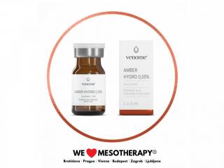 Venome Succinate AMBER HYDRO 0,55% 3ml - SUPER REVITALIZACE a jedinečná synergie s kyselinou Jantarovou a kyselinou Hyaluronovou