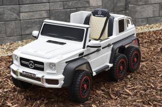 Dětské autíčko Mercedes G63 AMG, 6 kolové, bílé