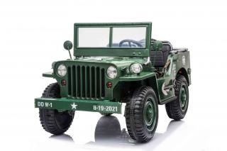 Elektrické autíčko USA ARMY 4X4 třímístné, zelené