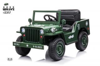 Elektrický Jeep Willys 4x4, green army