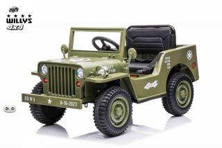 Elektrický Jeep Willys 4x4, green olivový