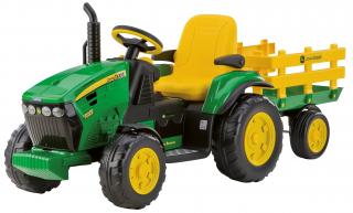 Elektrický traktor John Deere Ground Force s vlekem, zelený