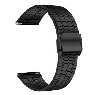 Černý elegantní mesh síťovaný řemínek / šířka 20mm / ocel /