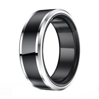 Chytrý prsten EQ Ring M1 / černý / titan a keramika / Velikost: 8 (vnitřní průměr 18,4mm)