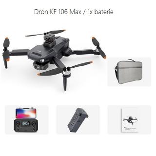 Dron KF106 MAX / 6K Full HD kamera / WiFi / GPS / 3osý Gimbal / Aktivní vyhýbání překážkám / 3000 metrů Počet baterií: 1 baterie