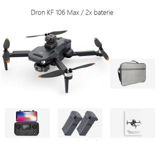 Dron KF106 MAX / 6K Full HD kamera / WiFi / GPS / 3osý Gimbal / Aktivní vyhýbání překážkám / 3000 metrů Počet baterií: 2 baterie