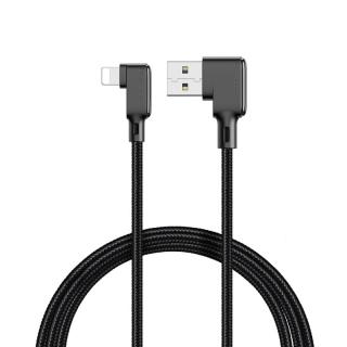 Mcdodo nabíjecí a datový kabel USB / Lightning otočený o 90 stupňů / 1,2 m / Black / CA-7510