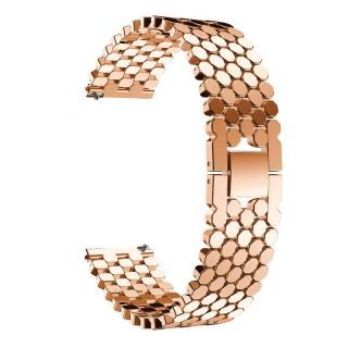 Rose gold elegantní síťovaný řemínek / šířka 22mm / ocel /