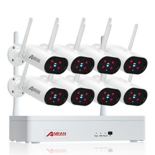 WiFi kamerový systém ANRAN B01-DW858 s rozlišením 5MP / úložiště 1TB / 8x kamera Úložiště: Bez úložiště