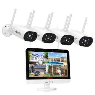 WiFi kamerový systém ANRAN DW-17B01 50W s rozlišením 5MP / 4x kamera / detekce pohybu / noční vidění / úložiště až 4TB Úložiště: Bez úložiště